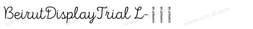 BeirutDisplayTrial L字体转换
